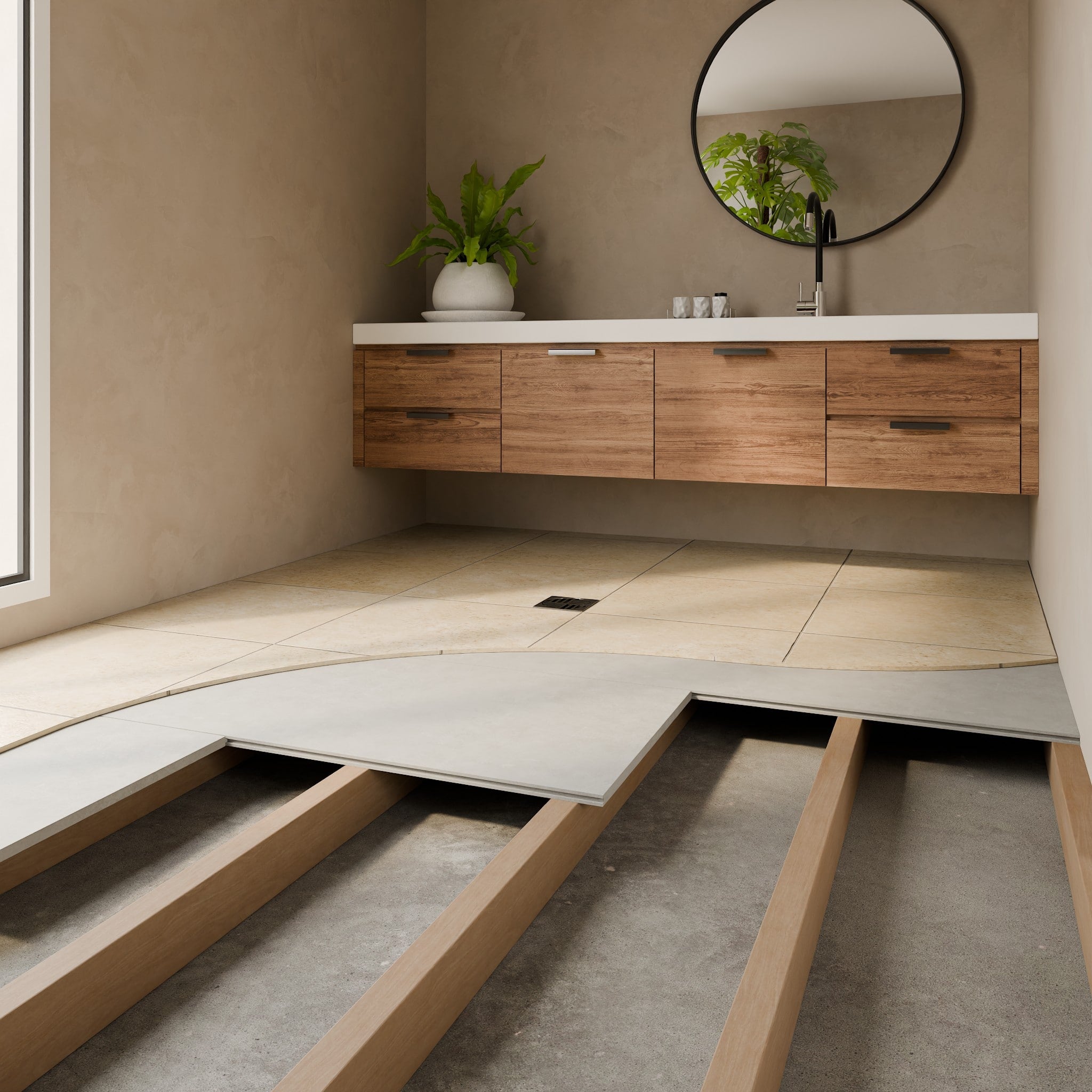 Fibre Cement 2700x600x19mm Secure Floor Board Subfloor Panel Waterproof Wet Area Sheeting Telos Warehouse