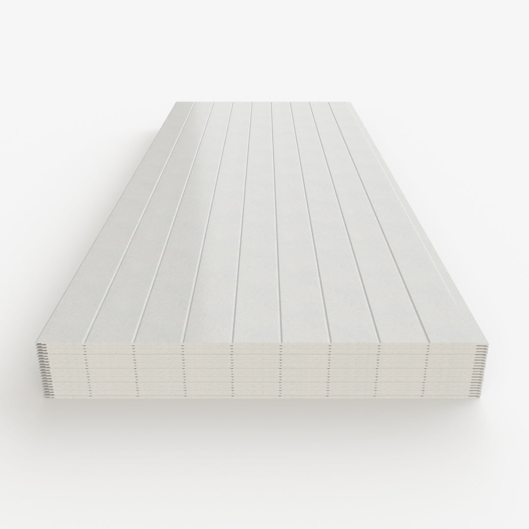 Fibre Cement Wall Cladding Ceiling Panels VJ Vertical Groove Tongue Groove Line Lining Sheets Telos Warehouse