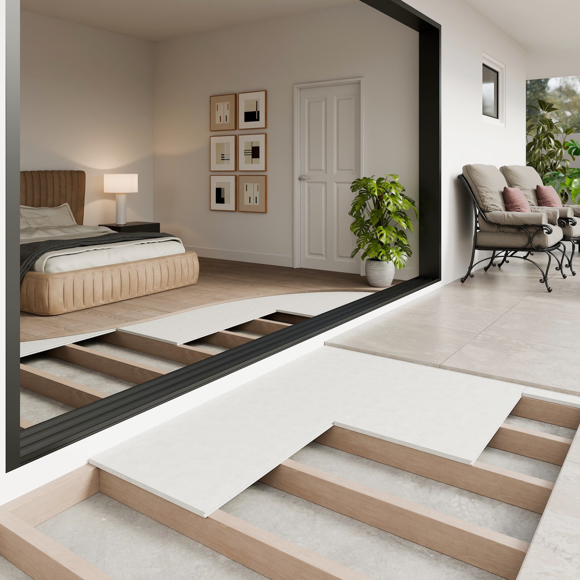 Fibre Cement 2700x600x19mm Secure Floor Board Subfloor Panel Waterproof Wet Area Sheeting Telos Warehouse